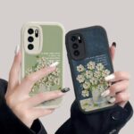 Shockproof floral silicone sheepskin Samsung Ultra phone case