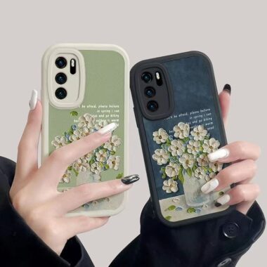 Shockproof floral silicone sheepskin Samsung Ultra phone case