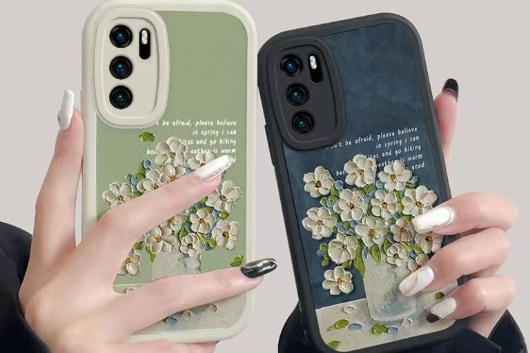 Shockproof floral silicone sheepskin Samsung Ultra phone case