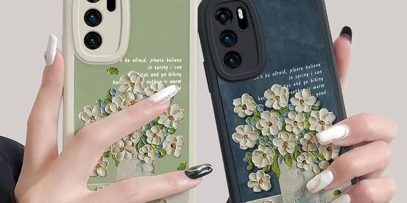 Shockproof floral silicone sheepskin Samsung Ultra phone case