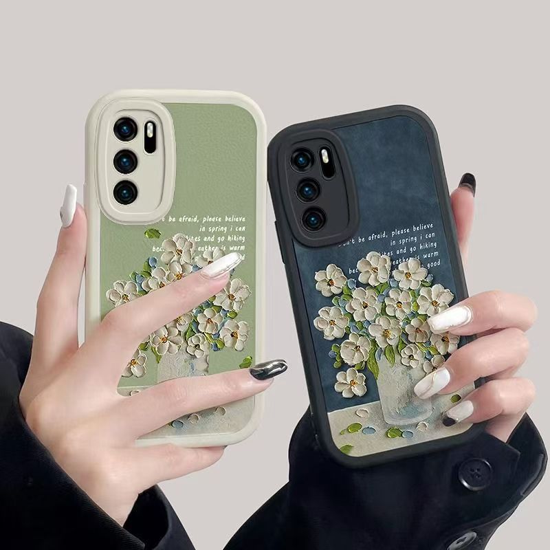 Shockproof floral silicone sheepskin Samsung Ultra phone case