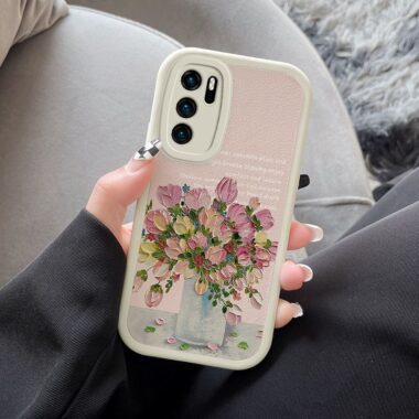 Shockproof floral silicone sheepskin Samsung Ultra phone case