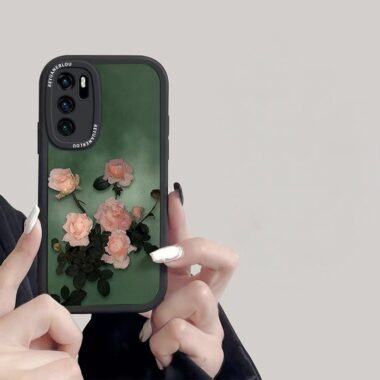 Shockproof floral silicone sheepskin Samsung Ultra phone case