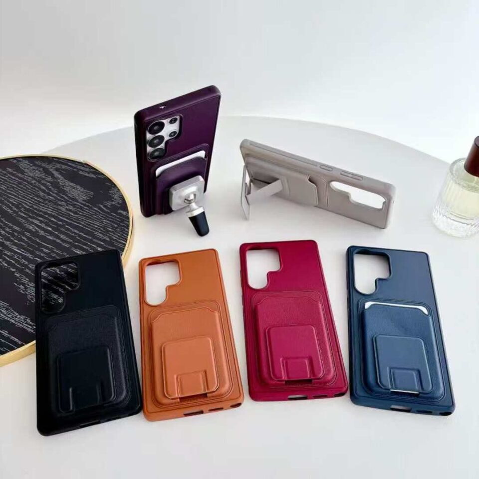 Square stand card holder Samsung S24 Ultra phone case