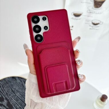 Square stand card holder Samsung S24 Ultra phone case