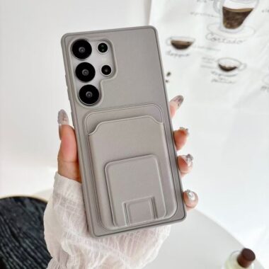 Square stand card holder Samsung S24 Ultra phone case