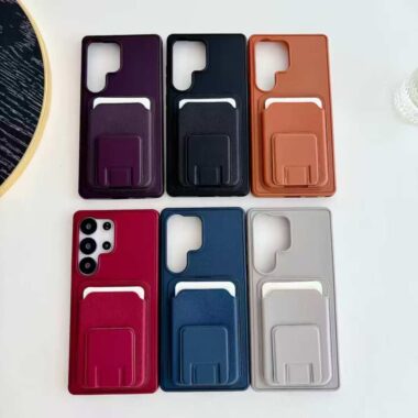 Square stand card holder Samsung S24 Ultra phone case