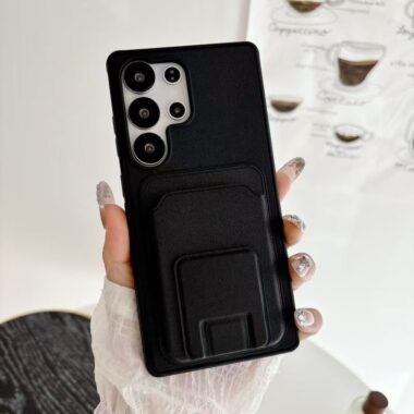 Square stand card holder Samsung S24 Ultra phone case