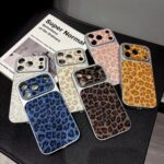 Luxury glitter leopard leather shockproof iPhone 17 case