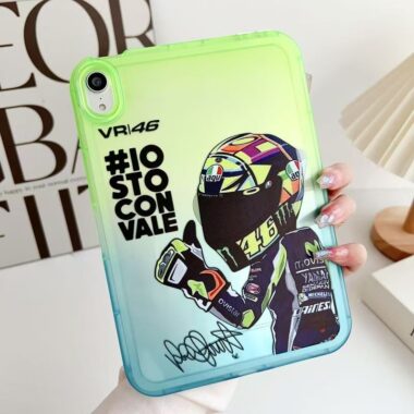 Gradient minimalist soft clear iPad case with shockproof edges