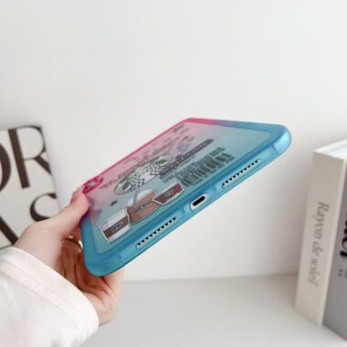 Gradient minimalist soft clear iPad case with shockproof edges