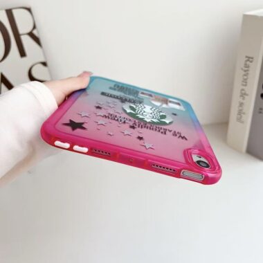 Gradient minimalist soft clear iPad case with shockproof edges