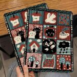 Cartoon graffiti animal tri fold shockproof iPad case