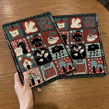 Cartoon graffiti animal tri fold shockproof iPad case