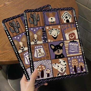 Cartoon graffiti animal tri fold shockproof iPad case