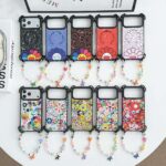 Colorful graffiti chain handle iPhone 17 case