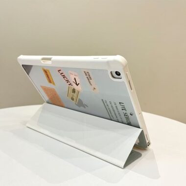 Green journal style Y fold tri fold shockproof iPad case