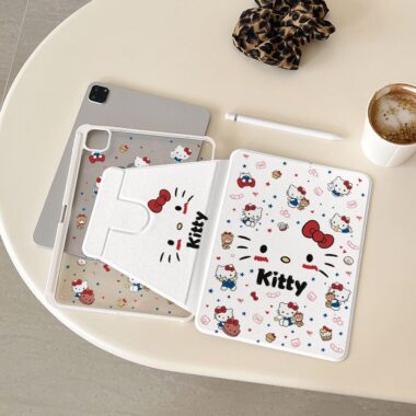 Cartoon Hello Kitty 360 rotating shockproof iPad case