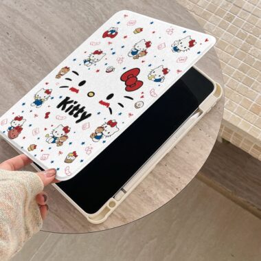 Cartoon Hello Kitty 360 rotating shockproof iPad case