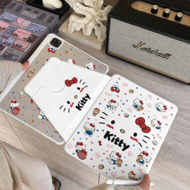 Cartoon Hello Kitty 360 rotating shockproof iPad case