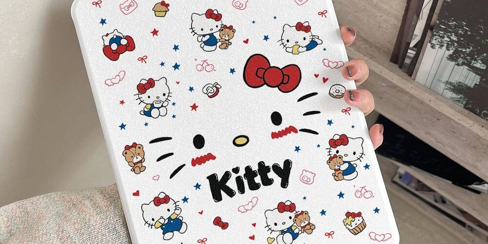 Cartoon Hello Kitty 360 rotating shockproof iPad case