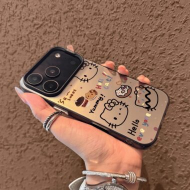 Cartoon Hello Kitty pattern full cover iPhone 17 case