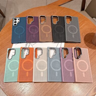Honeycomb cooling magnetic frosted Samsung S22 S23 S24 S25 Ultra case