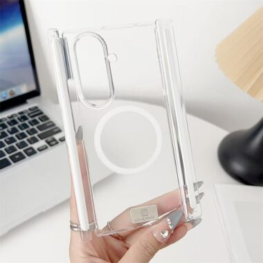 Frosted magnetic shockproof Samsung Z Tri-Fold clear case