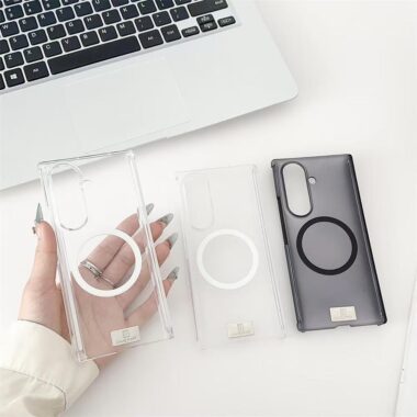 Frosted magnetic shockproof Samsung Z Tri-Fold clear case