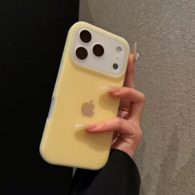 Solid color jelly liquid full cover iPhone 17 silicone case