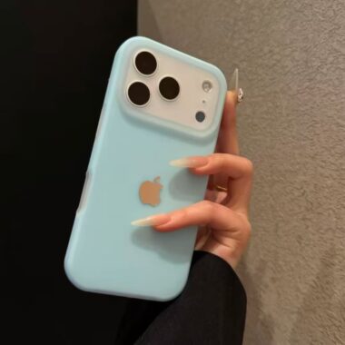 Solid color jelly liquid full cover iPhone 17 silicone case