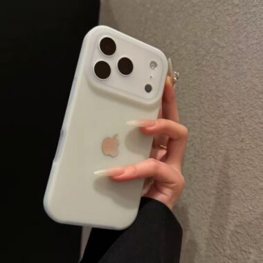 Solid color jelly liquid full cover iPhone 17 silicone case