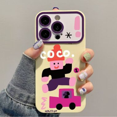 Jumping cartoon character full cover silicone iPhone 17 case