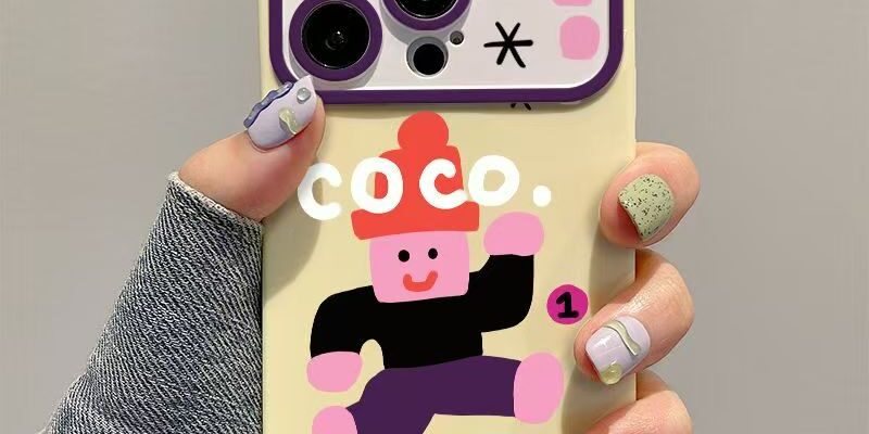 Jumping cartoon character full cover silicone iPhone 17 case