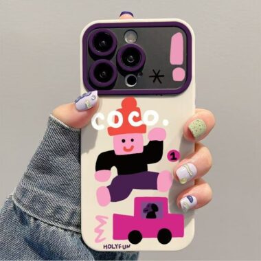 Jumping cartoon character full cover silicone iPhone 17 case