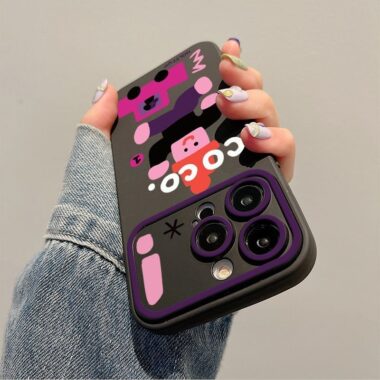 Jumping cartoon character full cover silicone iPhone 17 case