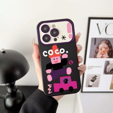 Jumping cartoon character full cover silicone iPhone 17 case