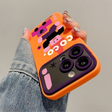 Jumping cartoon character full cover silicone iPhone 17 case