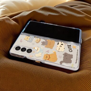 Cute kitten hard shockproof Samsung Fold case