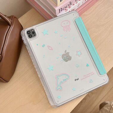 Korean minimal ocean anti-bend shockproof iPad case