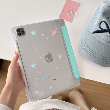 Korean minimal ocean anti-bend shockproof iPad case