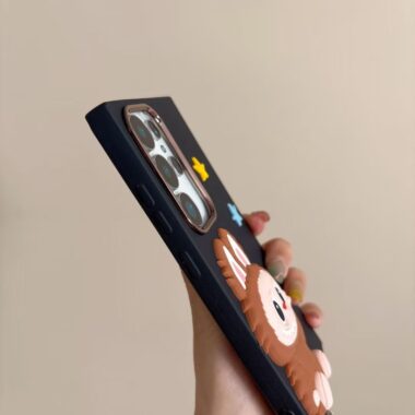 Cute Labubu leather texture shockproof Samsung S22 S23 S24 S25 Ultra case