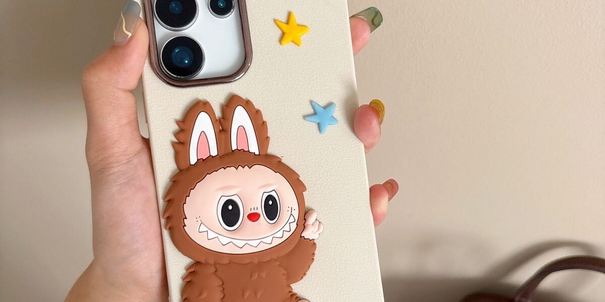 Cute Labubu leather texture shockproof Samsung S22 S23 S24 S25 Ultra case