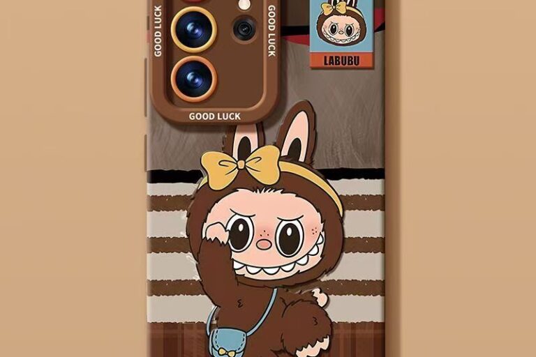 Cute Labubu full cover shockproof silicone Samsung S24 Ultra case