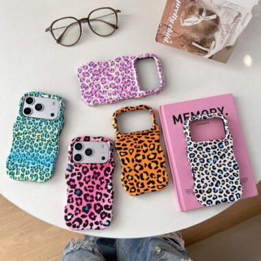 Leopard print TPU shockproof iPhone 17 case