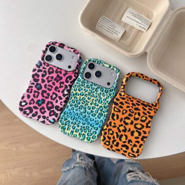 Leopard print TPU shockproof iPhone 17 case