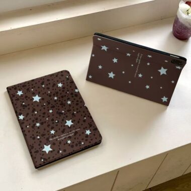 Leopard star pattern book style shockproof iPad case