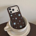 Blue brown leopard star shockproof iPhone 17 case