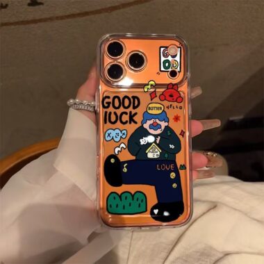 Lucky Uncle cartoon clear soft full cover iPhone 17 case