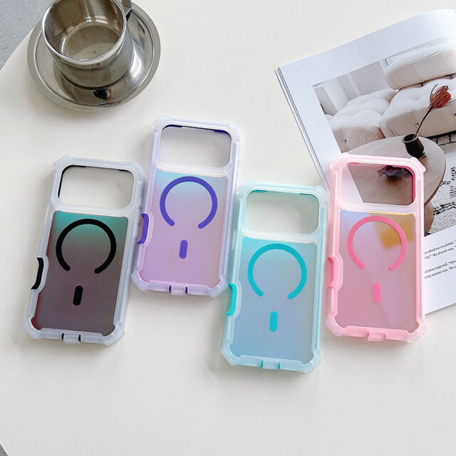 Gradient magnetic transparent shockproof iPhone 17 case